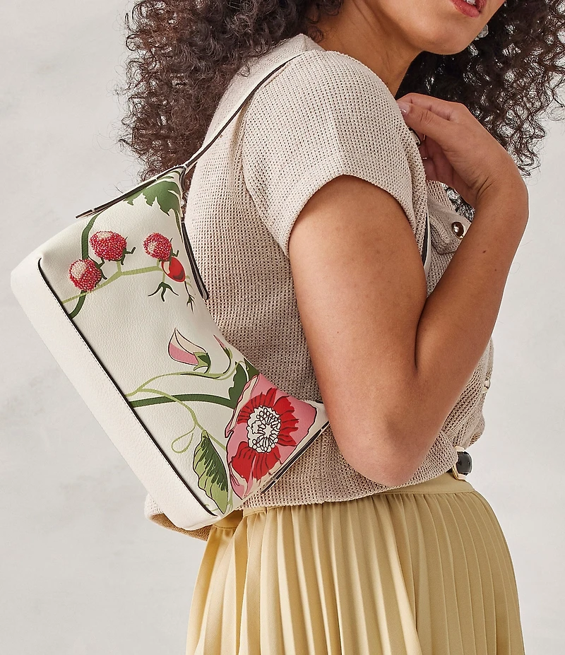 Vera Bradley Roxbury Crescent Leather Shoulder Bag