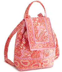 Vera Bradley Paisley Sherbert Original Drawstring Backpack