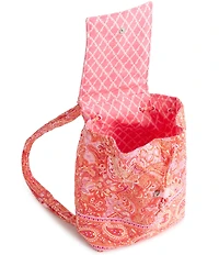 Vera Bradley Paisley Sherbert Original Drawstring Backpack