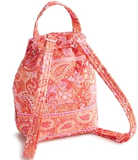 Vera Bradley Paisley Sherbert Original Drawstring Backpack