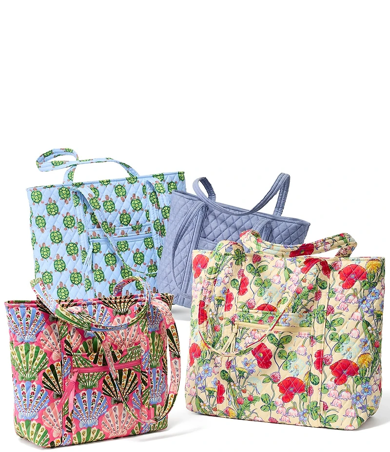 Vera Bradley Small Original Zip-Top Premium Cotton Tote Bag