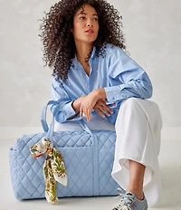 Vera Bradley Soft Chambray Performance Twill Large Original Duffle Bag