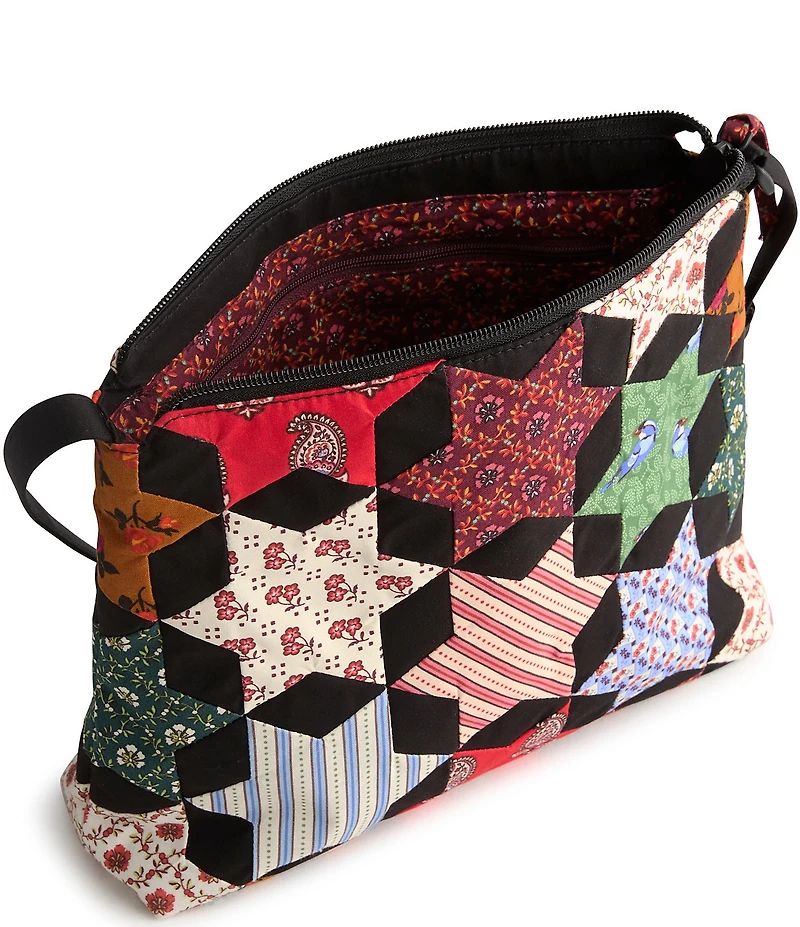 Vera Bradley Star Patchwork Print Premium Cotton Original Zip Hipster Crossbody Bag
