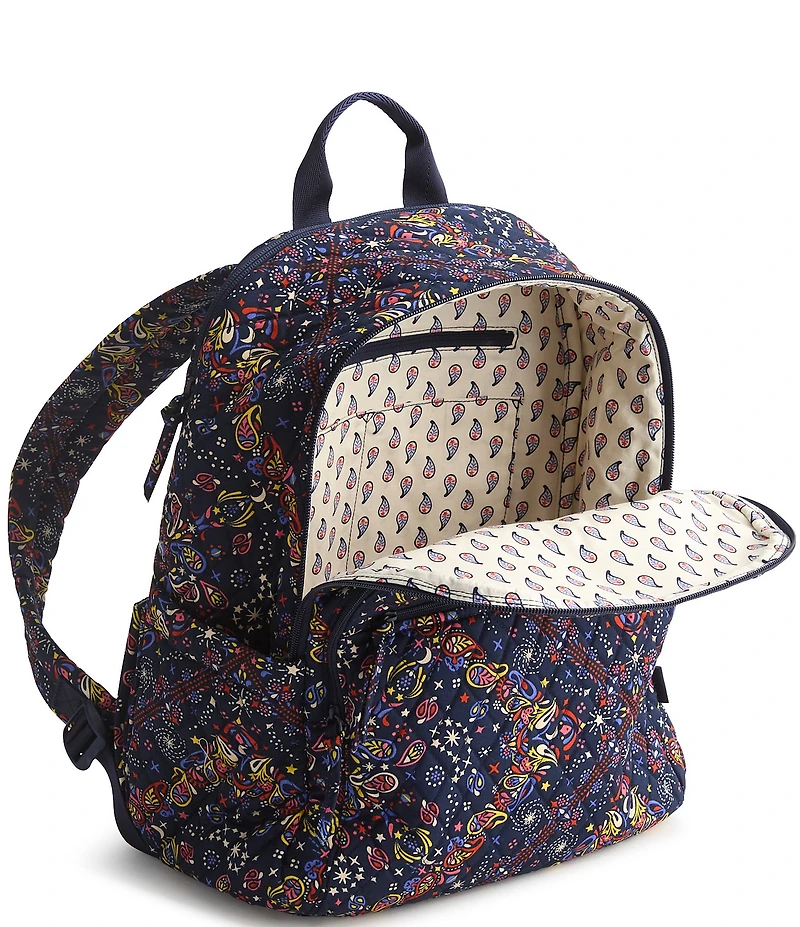 Vera Bradley Starry Paisley Premium Cotton Bancroft Backpack