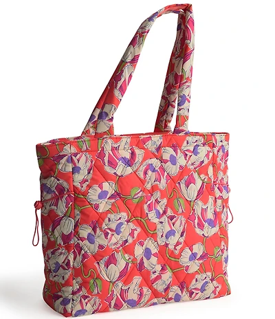 Vera Bradley Swirling Poppies Polyester Twill Original Zip Tote