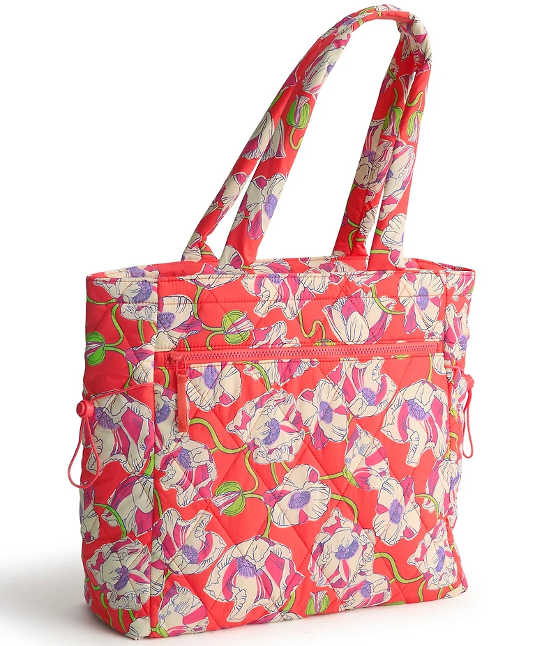 Vera Bradley Swirling Poppies Polyester Twill Original Zip Tote