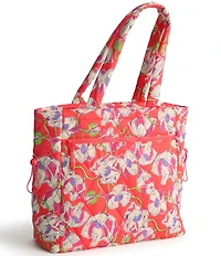 Vera Bradley Swirling Poppies Polyester Twill Original Zip Tote