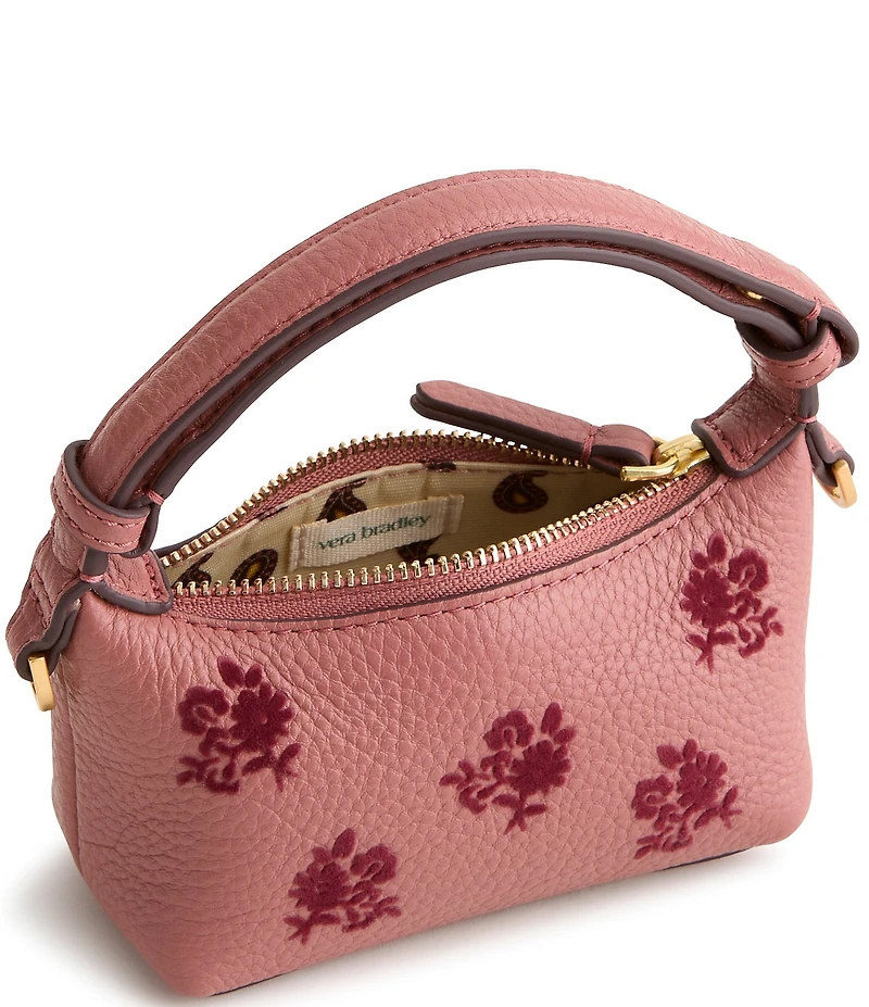 Vera Bradley Tiny Roxbury Floral Embroidered Crescent Clutch