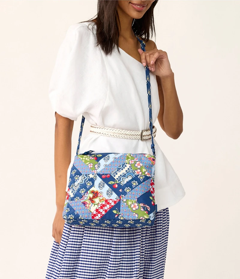 Vera Bradley Trellis Patchwork Original Zip Hipster Bag