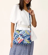 Vera Bradley Trellis Patchwork Original Zip Hipster Bag