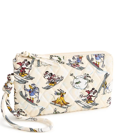 Vera Bradley x Disney Downhill Ski Mickey Mouse Premium Cotton Zip Wristlet