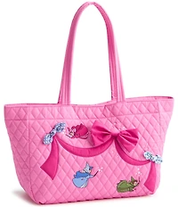 Vera Bradley x Disney Princesses Aurora Pink Bows Small Hathaway Tote Bag