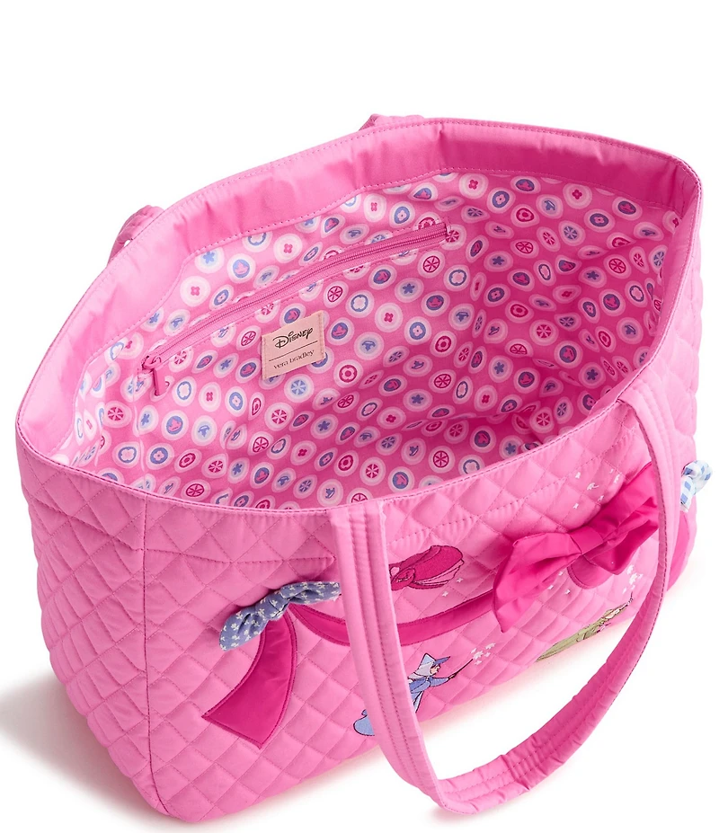 Vera Bradley x Disney Princesses Aurora Pink Bows Small Hathaway Tote Bag