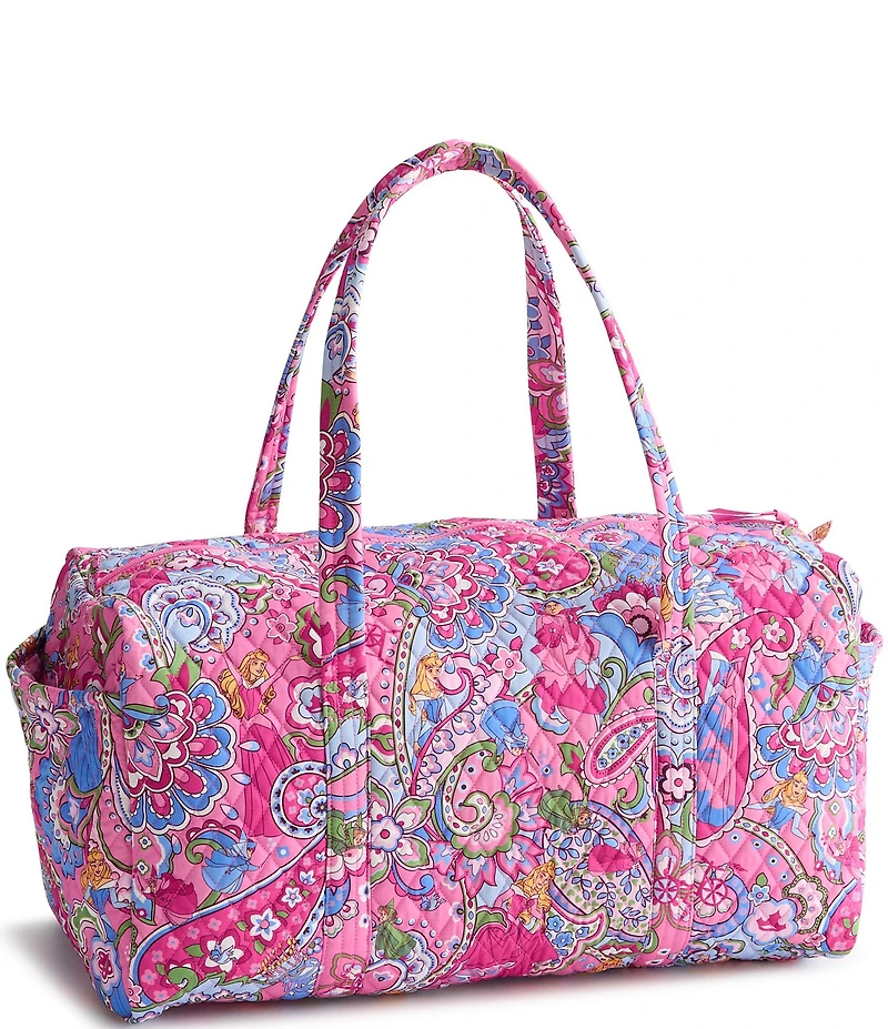 Vera Bradley x Disney Princesses Aurora Pink Fairies Large Original Duffel Bag