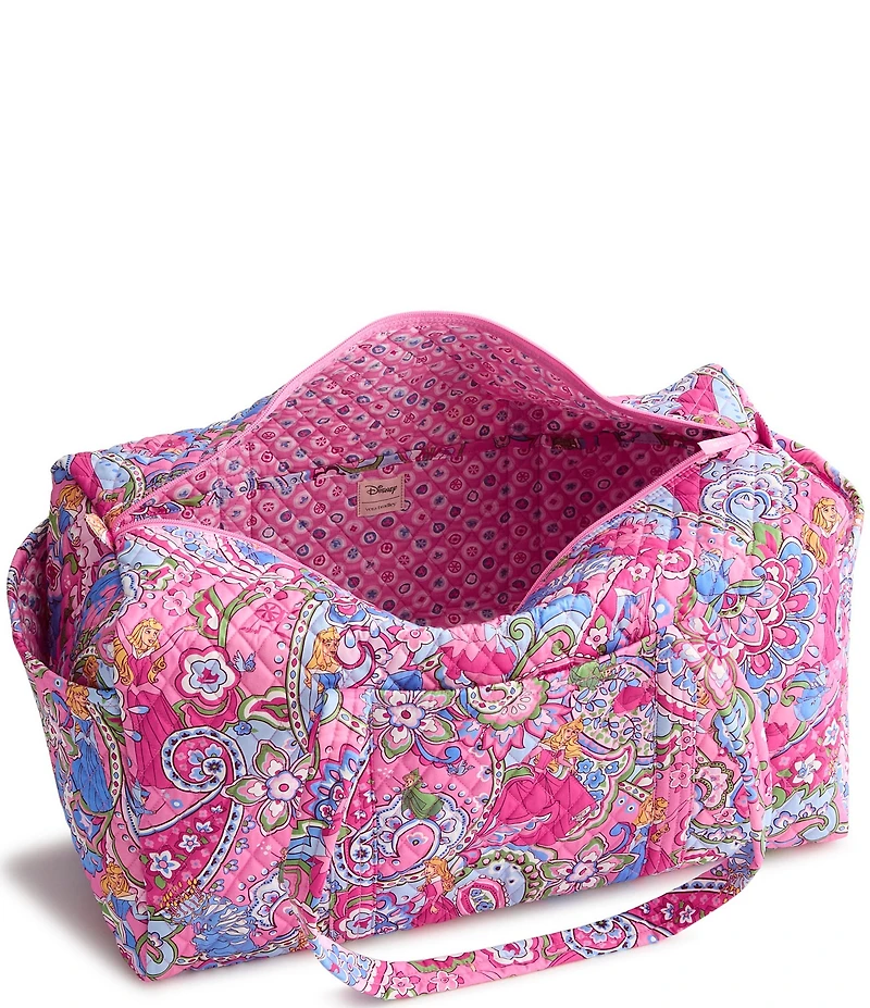 Vera Bradley x Disney Princesses Aurora Pink Fairies Large Original Duffel Bag
