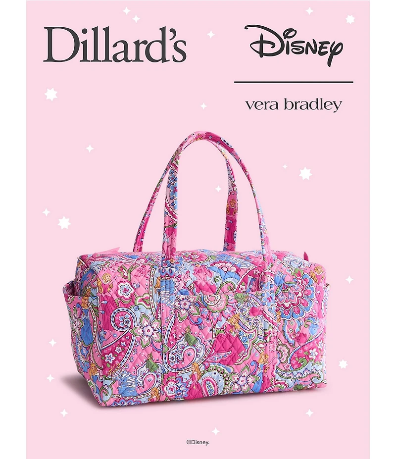 Vera Bradley x Disney Princesses Aurora Pink Fairies Large Original Duffel Bag