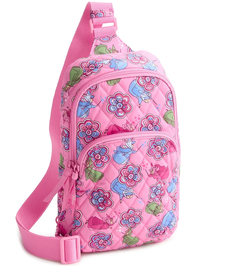Vera Bradley x Disney Princesses Aurora Pink Swirls Fairies Lorman Sling Bag