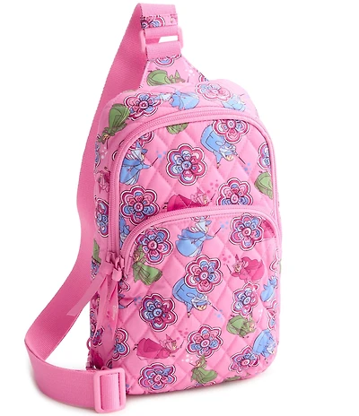 Vera Bradley x Disney Princesses Aurora Pink Swirls Fairies Lorman Sling Bag