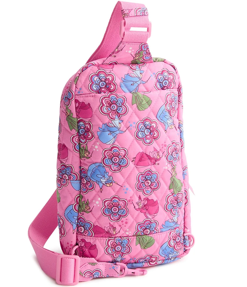 Vera Bradley x Disney Princesses Aurora Pink Swirls Fairies Lorman Sling Bag