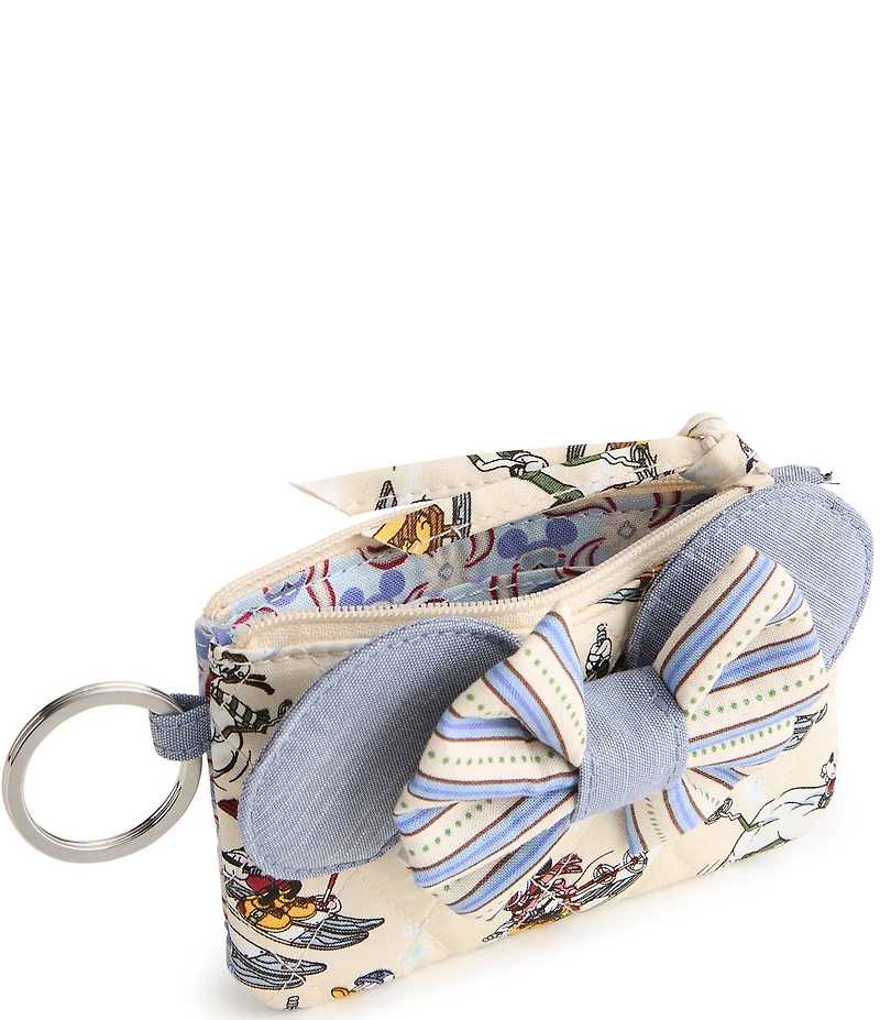 Vera Bradley x Disney Ski Weekend Premium Cotton Minnie Mouse Ears Zip ID Case