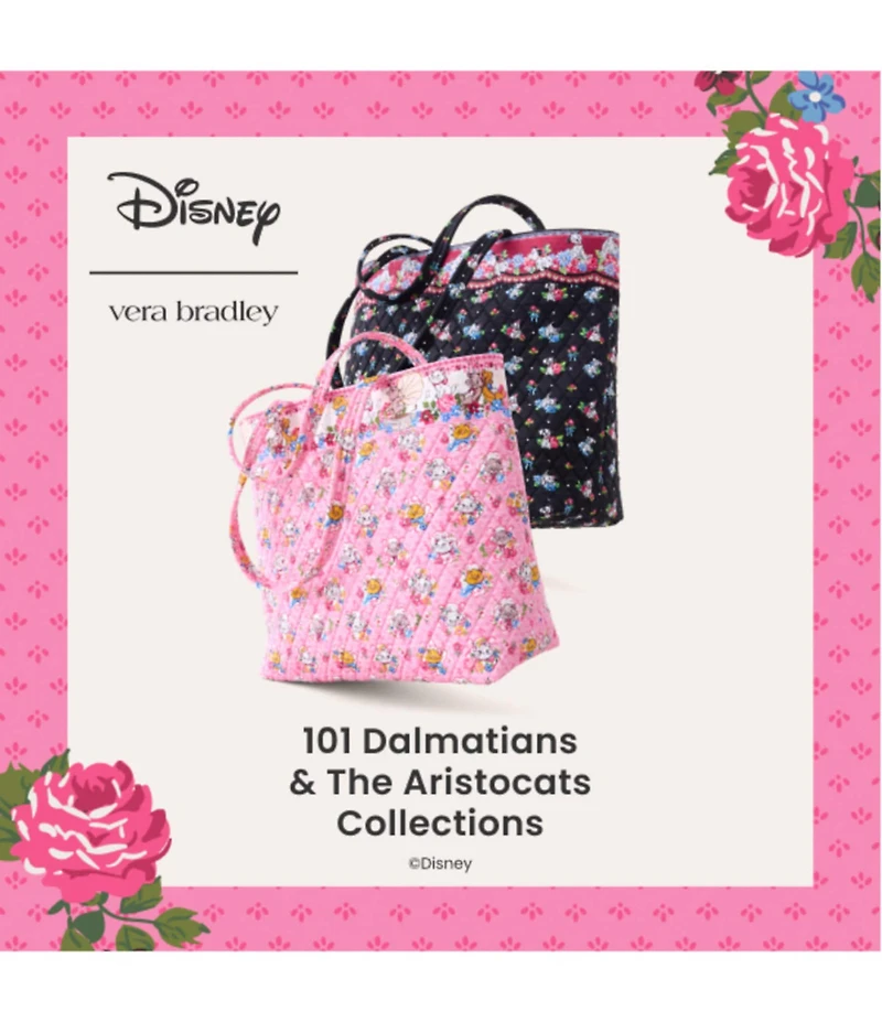 Vera Bradley x Disney The Aristiocats Original Premium Cotton Zip Tote Bag