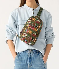 Vera Bradley x Harry Potter Lorman Hogwarts Library Sling Bag