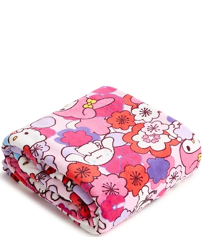 Vera Bradley x Hello Kitty Floral Fleece Plush Throw Blanket