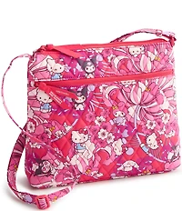 Vera Bradley x Hello Kitty Hello Hydrangeas Original Zip Hipster Crossbody Bag
