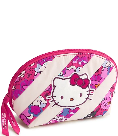 Vera Bradley x Hello Kitty Patchwork Mini Dome Floral Striped Cosmetic Bag