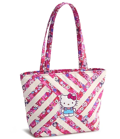 Vera Bradley x Hello Kitty Patchwork Small Original Vera Floral Tote Bag