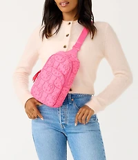 Vera Bradley x Hello Kitty Pink Featherweight Nylon Lorman Sling Backpack Bag