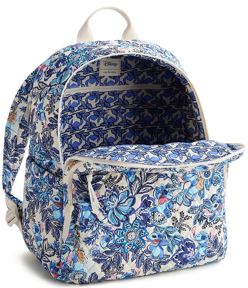 Vera Bradley x Lilo & Stitch Leafy Blooms Bancroft Premium Cotton Backpack