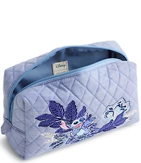 Vera Bradley x Lilo & Stitch Leafy Blooms Chambray Medium Premium Cotton Cosmetic Bag
