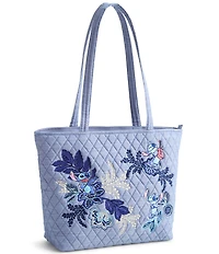 Vera Bradley x Lilo & Stitch Leafy Blooms Chambray Small Original Vera Premium Cotton Tote Bag