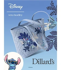 Vera Bradley x Lilo & Stitch Leafy Blooms Chambray Small Original Vera Premium Cotton Tote Bag