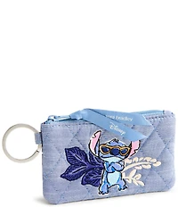 Vera Bradley x Lilo & Stitch Leafy Blooms Chambray Zip ID Case