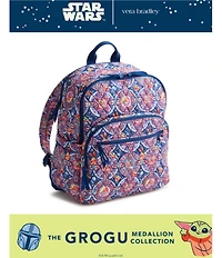 Vera Bradley x Mandalorian Grogu Medallion Bancroft Premium Cotton Backpack