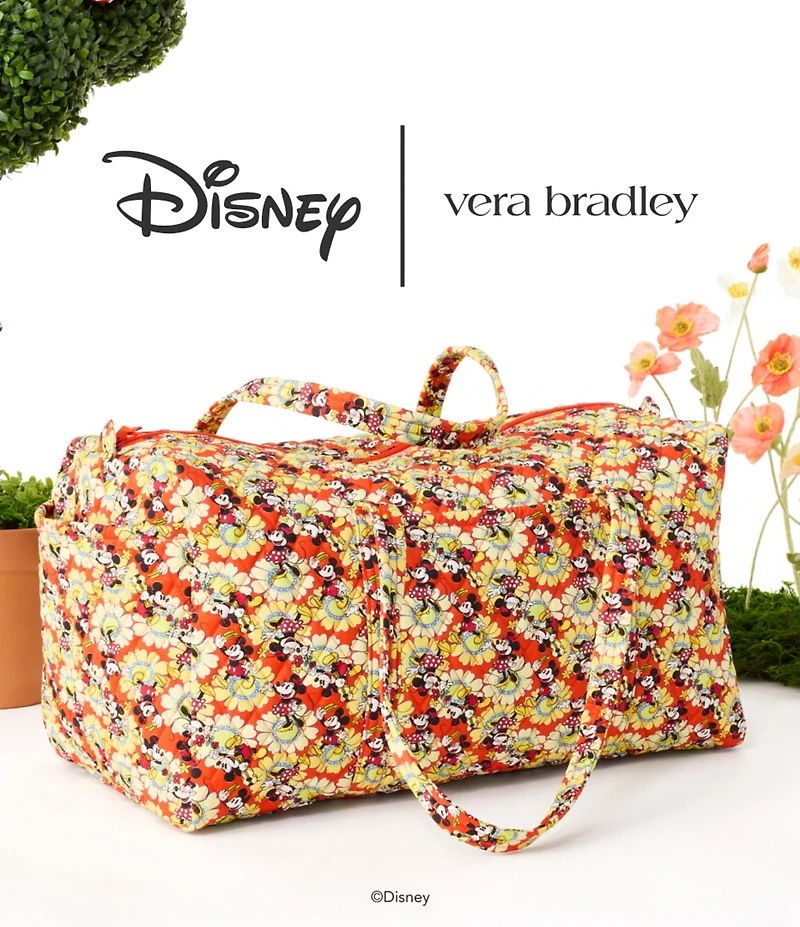 Vera Bradley x Mickey & Minnie Petal Multi Collection Large Original Duffel Bag