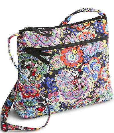Vera Bradley x Mickey & Minnie Petal Multi Collection Original Zip Hipster Crossbody