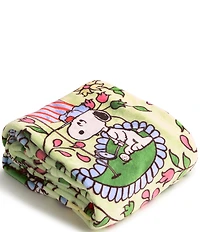 Vera Bradley x Peanuts Country Club Floral Plush Throw Blanket