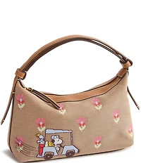 Vera Bradley x Peanuts Country Club Floral Roxbury Crescent Shoulder Bag