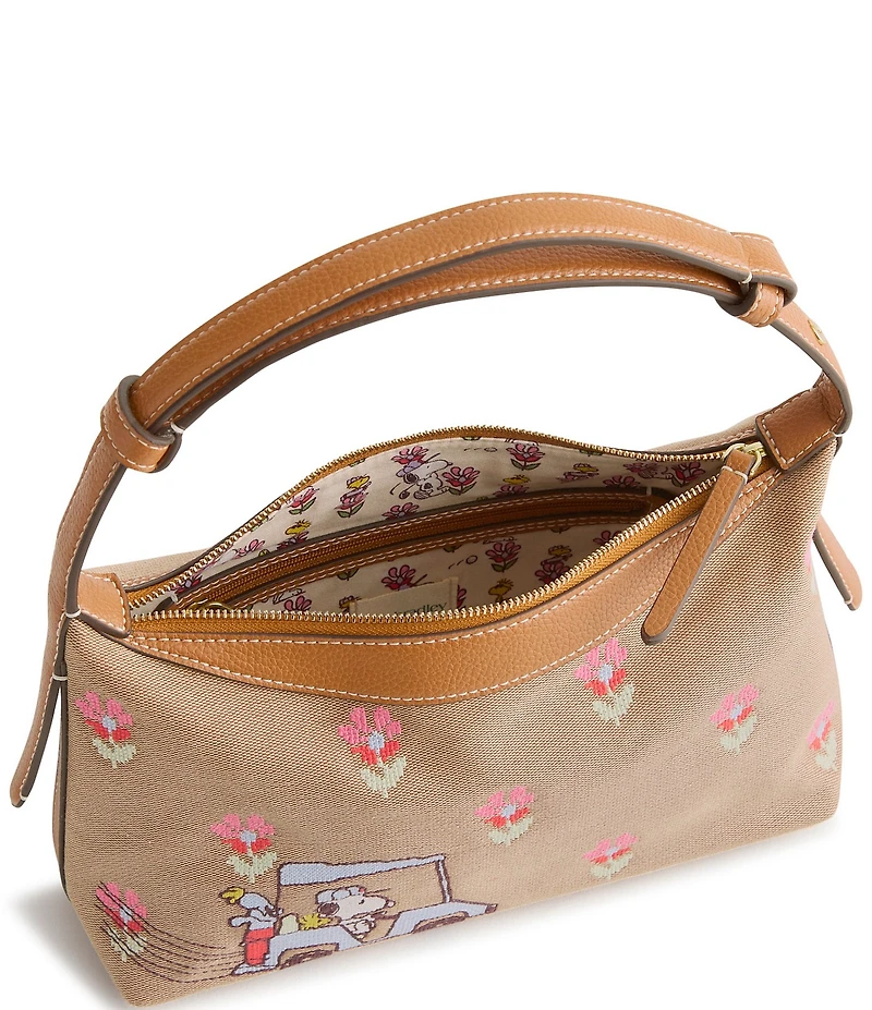 Vera Bradley x Peanuts Country Club Floral Roxbury Crescent Shoulder Bag