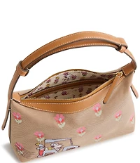 Vera Bradley x Peanuts Country Club Floral Roxbury Crescent Shoulder Bag