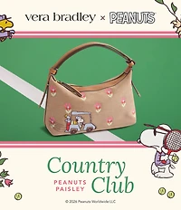 Vera Bradley x Peanuts Country Club Floral Roxbury Crescent Shoulder Bag
