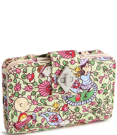 Vera Bradley x Peanuts Country Club Paisley Small Turnlock Bifold Wallet