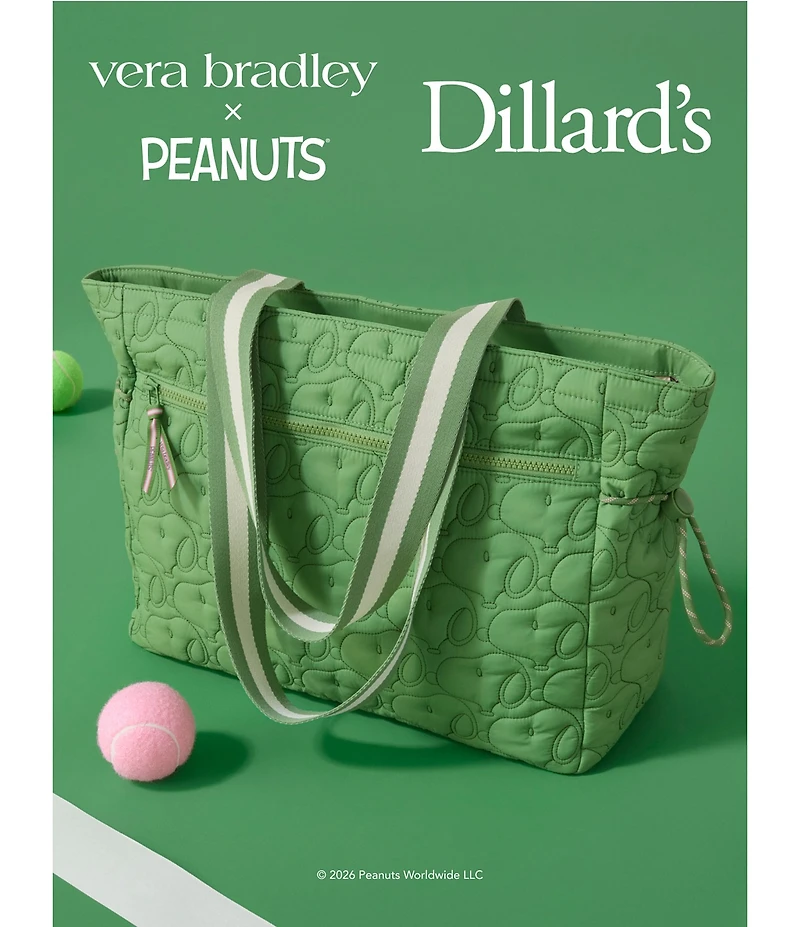 Vera Bradley x Peanuts Snoopy Fluorite Green Hathaway Tote Bag