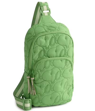 Vera Bradley x Peanuts Snoopy Fluorite Green Lorman Sling Backpack Bag