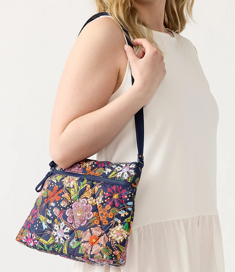 Vera Bradley x Star Wars Original Zip Power Force Floral Hipster Crossbody Bag