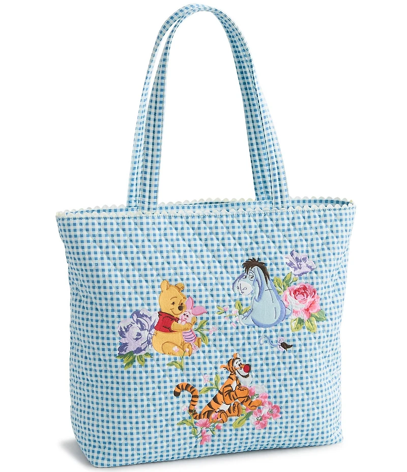 Vera Bradley Winnie the Pooh Springtime Gingham Original Tote Bag
