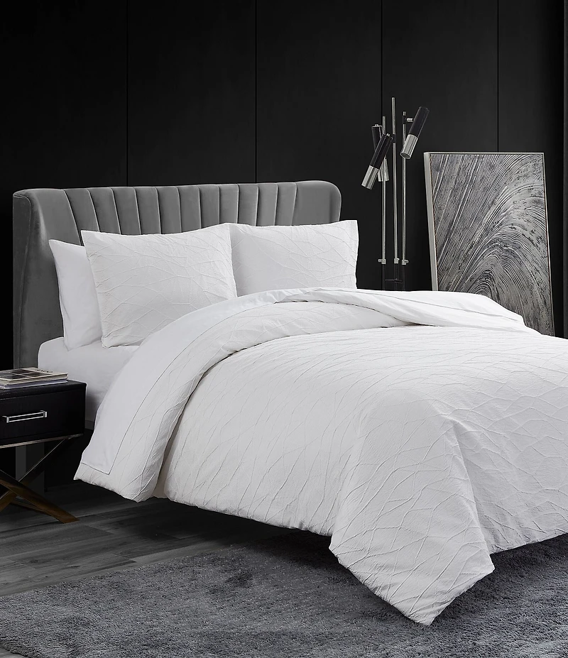 Vera Wang Abstract Crinkle Reversible Comforter Mini Set